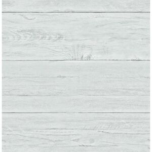Wallpaper Aqua White Reclaimed Wood Plank